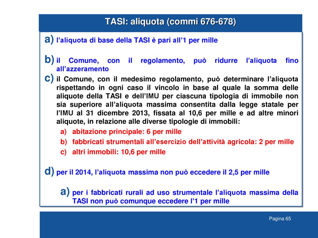 Tributi Comunali Le Novit Della Legge Di Stabilit E Degli Altri